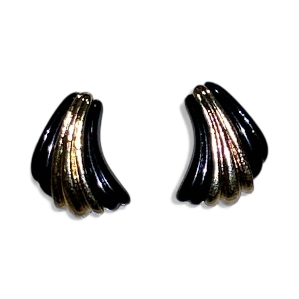 Elegant Black and Gold Earrings